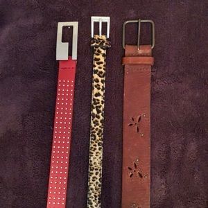 Trio of funky belts